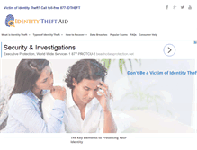 Tablet Screenshot of identitytheftaid.org